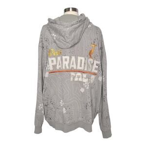 Disney Parks Pixar Up "Visit Paradise Falls" Zip Up Gray Hoodie XXL